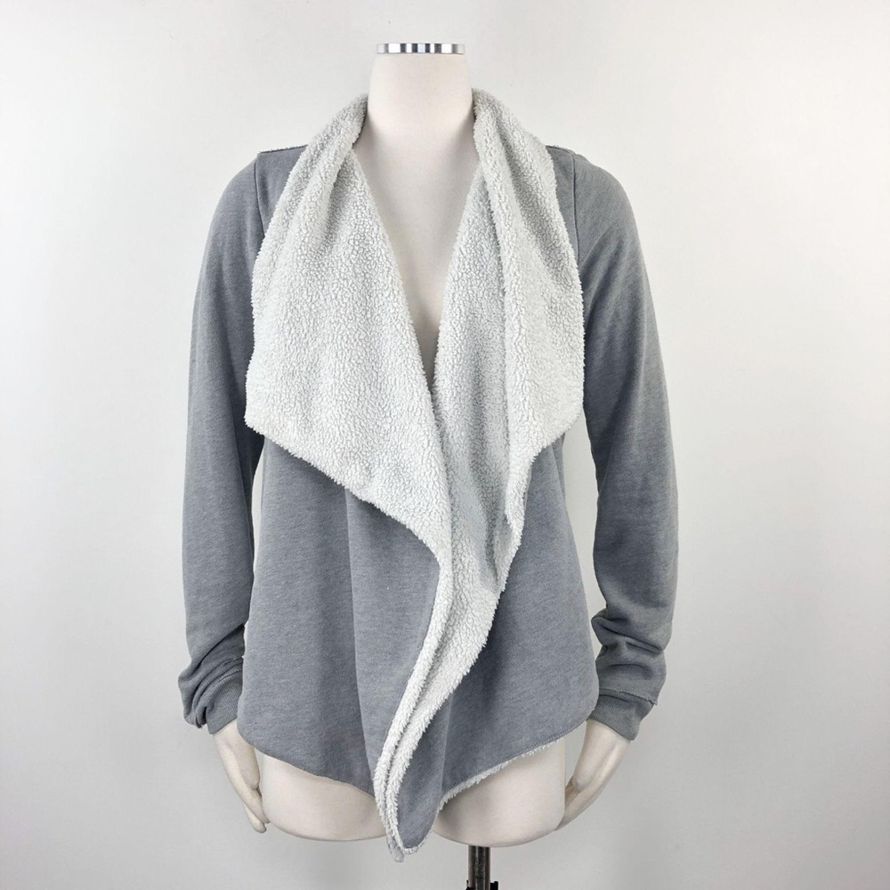 Abercrombie & Fitch Small Cardigan Eddie Sherpa Light Grey